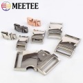 Meetee 2/4pcs 10-38mm Metal Side Release Curved Buckles for Paracord Bracelet Dog Collar Bags Belt Webbing Buckle Accessories