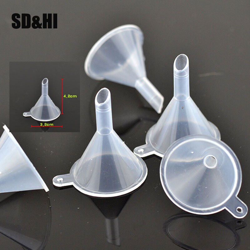 10pcs/lot Mini Small Funnel Empty Bottle Packing Tool For Travel Plastic Mini Small Funnels For Liquid Essential Oil Splitter