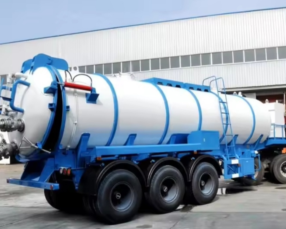 Sewage Suction Vacuum Tank Semi Trailer