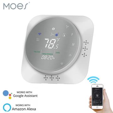 Moes Smart WiFi Programmable Thermostat ,Metal Brushed Panel,Smart Life/Tuya APP Remote Control,Works with Alexa Google Home