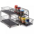 2-Tier Metal Stackable Pull-Out Basket Organizer
