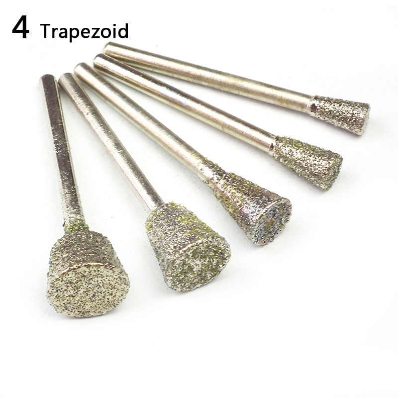 5pcs diamond tools for granite diamond grinding wheel dremel rotary tool diamond burs diamond router bits for stone accessories