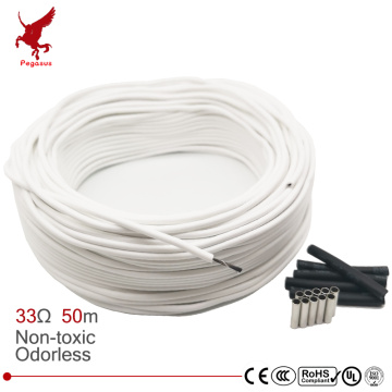 50m 12K 33ohm HRAG carbon fiber heating cable 5V-220V floor heating high quality infrared heating wire Non-toxic odorless