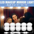 USB 12V Touch Dimmable Makeup Mirror Light LED Hollywood Dressing Table Vanity Lamp 2 6 10 14 Bulbs LED Bathroom Mirror Lights