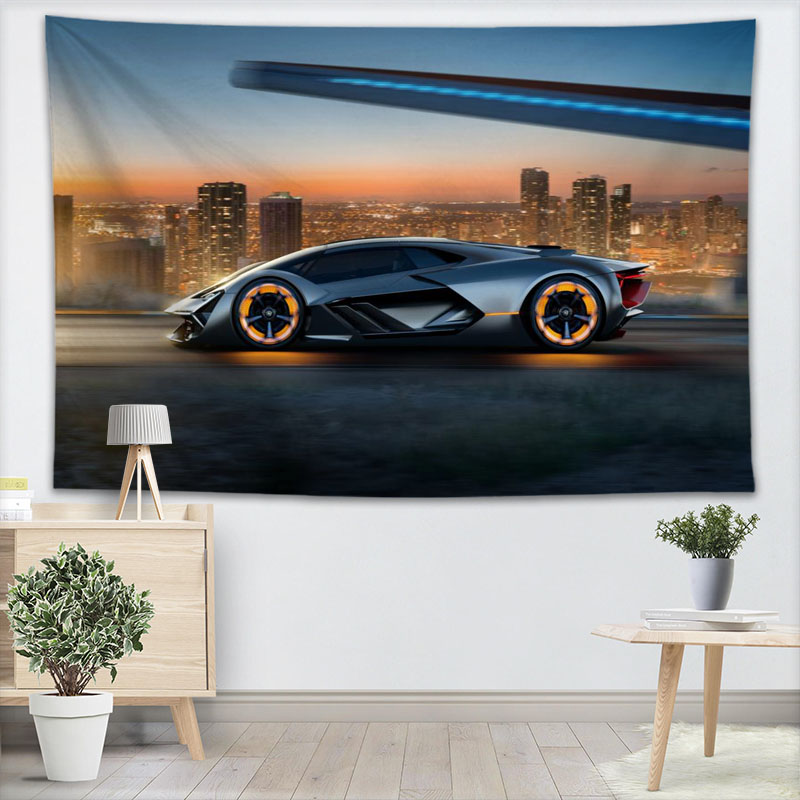 Custom Cool Automotive Car Wall Hanging Tapestry Sheets Home Decorative Tapestries Beach Towel Blanket Cloth Wall Tapestry