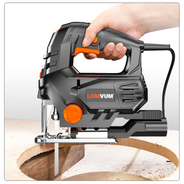 LOMVUM Electric Jigsaw EU US Jig Saw for Woodworking Variale Speed Electrical Saw 110V/220V Cutting Metal Wood Aluminum 1 blade