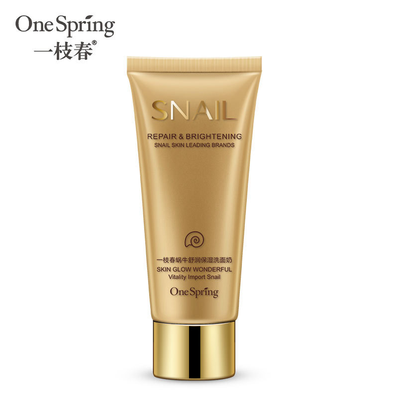 OneSpring Snail Extract Moisturizing Whitening Facial Cleanser Oil Control Anti-Aging Acne Treatment Face Care
