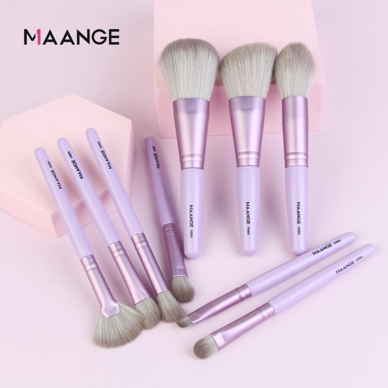 9PCS Makeup Brush Set Round Barrel Beauty Tool Eye Shadow Brush Concealer Eyebrow Powder Makeup Brush Women Cosmetic Tool