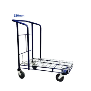 Metal galvanized folding warehouse logistics handcart