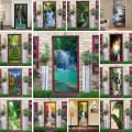 Natural Scenery Door Wallpaper Home Decor Self-adhesive Waterproof Removable Poster Stickers on the Doors Wall Decal deursticker