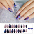 2021 Christmas Designs False Nails 24Pcs/box Acrylic Full Cover Artificial Fake Nails DIY Christmas Tree Snowman False Nail Art