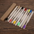 10pcs/Set Eco Friendly Bamboo Toothbrush Medium Bristles Biodegradable Oral Care Adults Teeth Cleaning Travel Toothbrushes