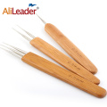 Alileader Cheap 3pc/Set 0.5mm 1/2/3 head Bamboo Hair Weaving Crochet Needles Dreading Hooks Dreadlock Tools for Braid Craft