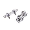 Stainless Steel Wire Rope Clips Double Grips Cable Clamps For Wires 2mm 3mm 4mm 5mm 6mm 2pcs