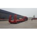 Hydraulic climbing ladder low bed semi trailer