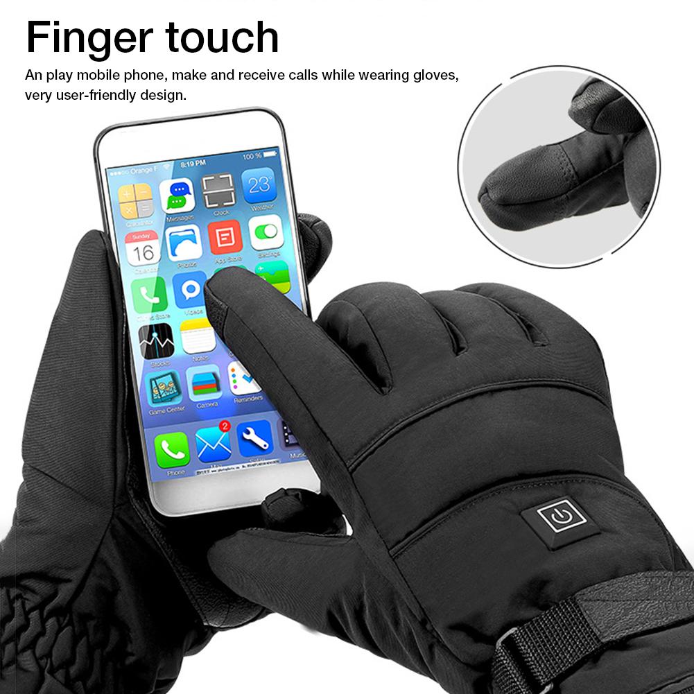 USB Electric Heated Gloves 3.7V 4000 MAh Rechargeable Battery Powered Hand Warmer For Hunting Fishing Skiing Motorcycle Cycling