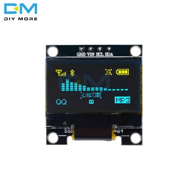 Yellow Blue 0.96 Inch I2C IIC Serial 128X64 128*64 OLED LED Display Module Compatible For Arduino STM32 Controller Driver Board