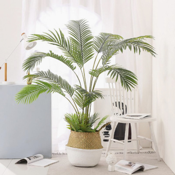 60-123CM Artificial Palm Tree Fake Plants Plastic Leaf Fake Tree For Home Wedding Garden Floor Living Room Decorations