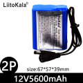LiitoKala 12V 2200mah 3000mah 3500mah 5600mah battery Rechargeable Lithium Ion battery pack capacity DC 12.6v CCTV Cam Monitor