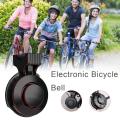 USB Bicycle Electronic Bell Horn USB Recharged Waterproof Cycling Bike Handlebar Ring Strong Loud Electric Bell Sound 130db