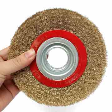 Top Selling 1PC 6 Inch 150mm Steel Flat Wire Wheel Brush with 10pcs Adaptor Rings For Bench Grinder Polish