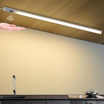 Aluminium Profile LED Strip Bar light Hand Sweep Sensor LED Kitchen lighting Color Changeable Backlight For Cabinet Closet lamp