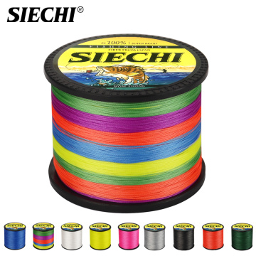 SIECHI 300M 500M 1000M 8 Strands 4 Strands 9 colour Super Multicolor PE Braided Fishing Line Strong Strength Fish Line