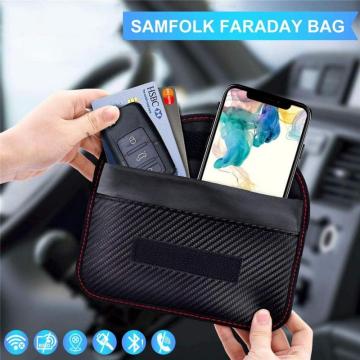 Signal Blocking Bag Faraday Bag Shield Cage Pouch Wallet Phone Case Cell Phone Privacy Protection Car Key Storage Bags