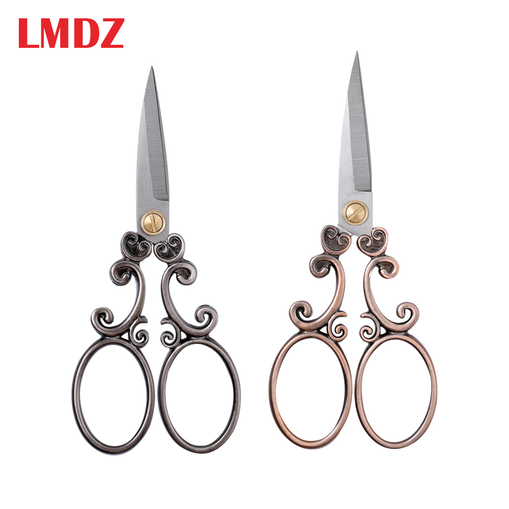 LMDZ 1pcs Retro Style Scissors Antique Cutter Cutting Embroidery Cross Stitch Sewing Tool Stainless Steel Craft Shears