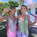 Women Summer Mermaid Beach Camis Sequin Tank Tops Handmade Gem Patchwork Backless Halter Bralette Party Club Camisole