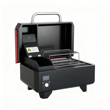 Portable 2.4L Electric Pellet Grill with Meat Probe