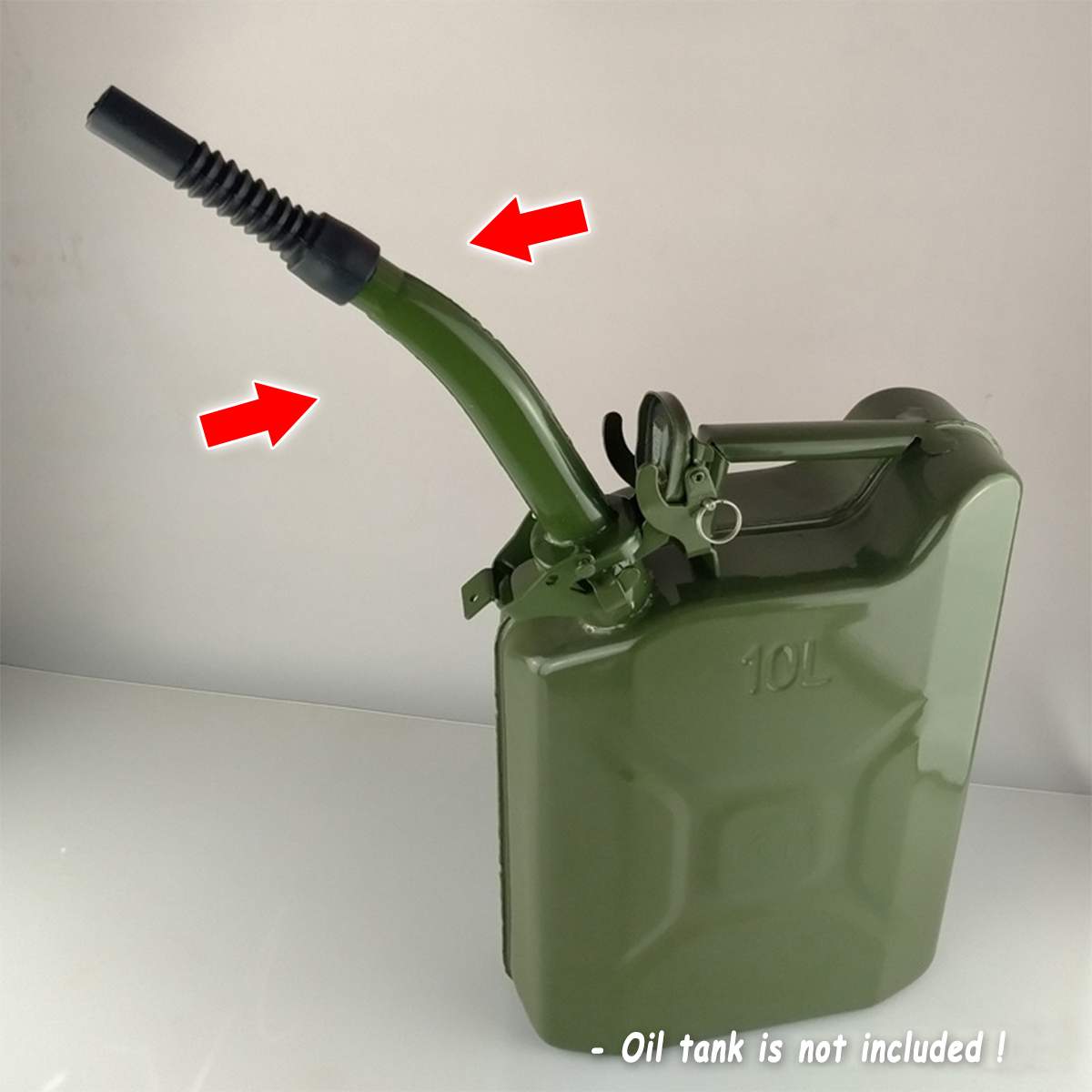 Metal Rubber Jerry Gerry Can Pouring Spout Flexible Nozzle Petrol Fuel Seal 38cm With Sealing Rubber Gasket