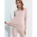 SuyaDream Women Fleece Warm Long Johns 100%Natural Silk Brushed Solid Winter Thermal Pink Nude Underwear 2020