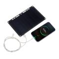 LEORY 10W 6V 1.7A Photovoltaic Sunpower Cells with USB Charger Semi Flexible Monocrystalline Solar Panel for Cellphone