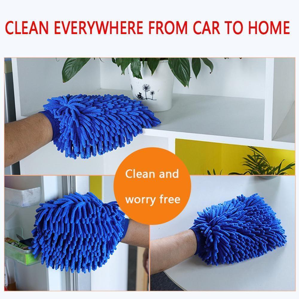 Car Cleaning Drying Gloves Ultrafine Fiber Chenille Microfiber Window Washing Tool Home Cleaning Car Wash Glove Auto Accessories