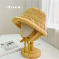 USPOP New Winter hats Suede lamb wool thickened warm ear protection bucket hat Cute Panama Hats