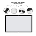 HENZIN Portable 100 inch Wall Mounted Projector Screen HD 16:9 Polyester Foldable Projection Screen For Home Outdoor Cinema