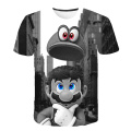 Classic Cartoon Mario 3D T-shirt New Harajuku style Classic Game Mario Bros kids clothes Mario Boys Clothes Street T-shirt