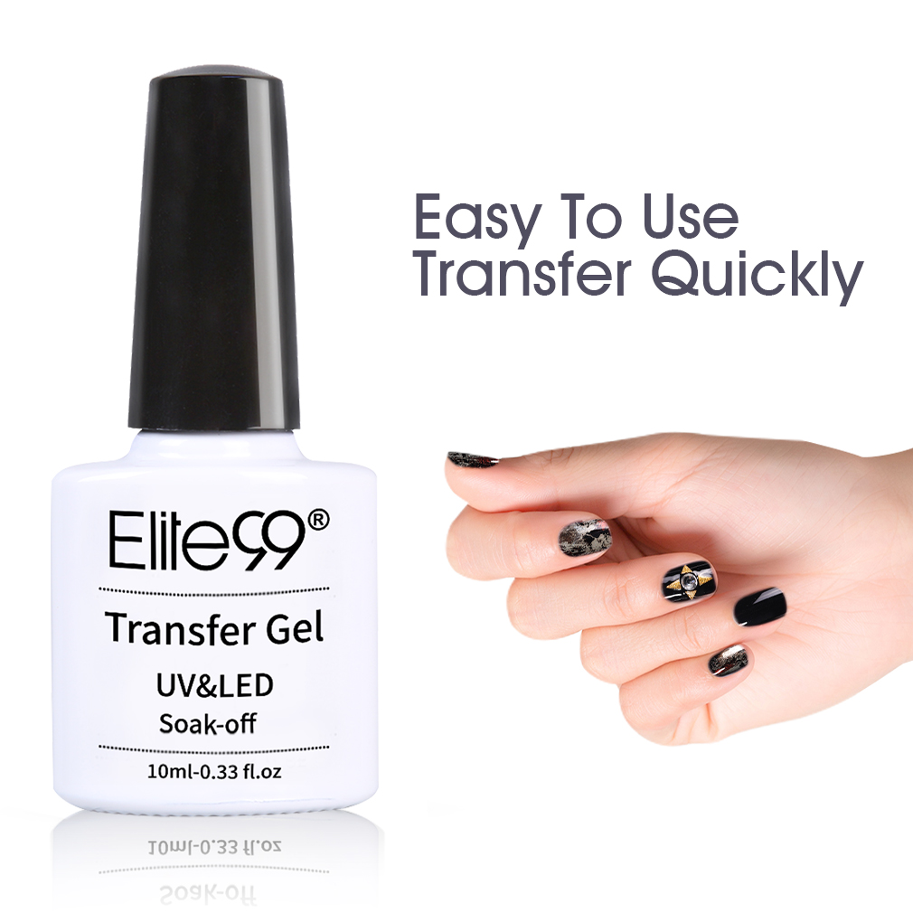 Elite99 Nail Foil Adhesive Glue Star Sky Sticker Transfer Gel Polish Clear UV Gel Polish Nail Art For Nail Foil Transfer Sticker