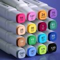 80/168/202/262 Colors Dual Tip Art Marker Pens Fine Liner Markers Watercolor Drawing Painting Pen Brush School Supplies 04379