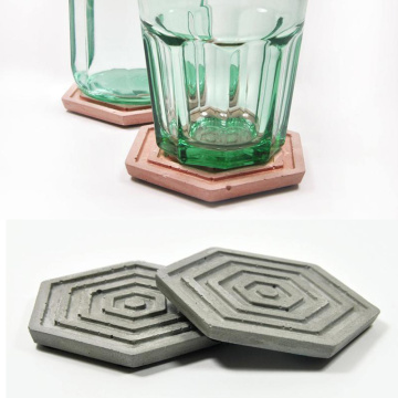 Geometric design of hexagonal cement coasters silicone mold cement mold lines cement coasters tray household supplies mold