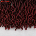 18 inch Ombre faux locs crochet hair synthetic soft dreads dreadlocks hair pre stretched curly braiding hair extensions