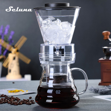 Ice Drip Coffee Pot Glass Coffee Maker Regulatable Dripper Filter Cold Brew Pots Ice Brewer Percolators Espresso Coffee Machine