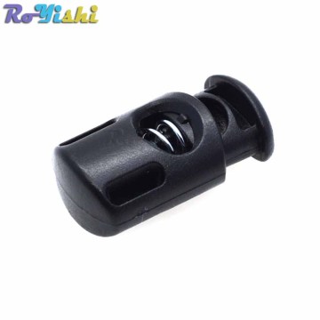 10pcs/pack Plastic Barrel Spring Cord Locks Stoppers Toggles Black 27mm*14mm*10mm