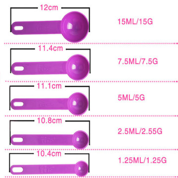 Creative 5pcs/set Baking Cooking Kitchen Tools Measuring Spoon Silicone Measuring Ladle with Scale Kitchen Tools Small Scoops