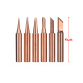 5/6Pcs Pure Copper 900M-T Soldering Iron Tip Lead-free For Soldering Rework Station Soldering Tips Power Tool Accessories