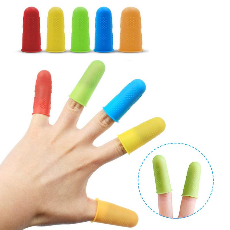 3pcs/5pcs set Silicone Finger Protector Sleeve Cover Anti-cut Heat Resistant Finger Sleeves Great Cooking Kitchen Tools