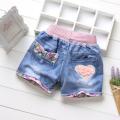 2020 New fashion kid girl jeans short pants cartoon girls shorts summer kids children denim jeans shorts trousers 3-13Y