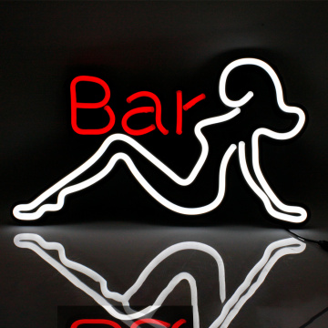 LED Store BAR Sign Logo Advertising Lights Board Shopping Mall Bright Neon Business Store LED BAR Sign Light With Red W