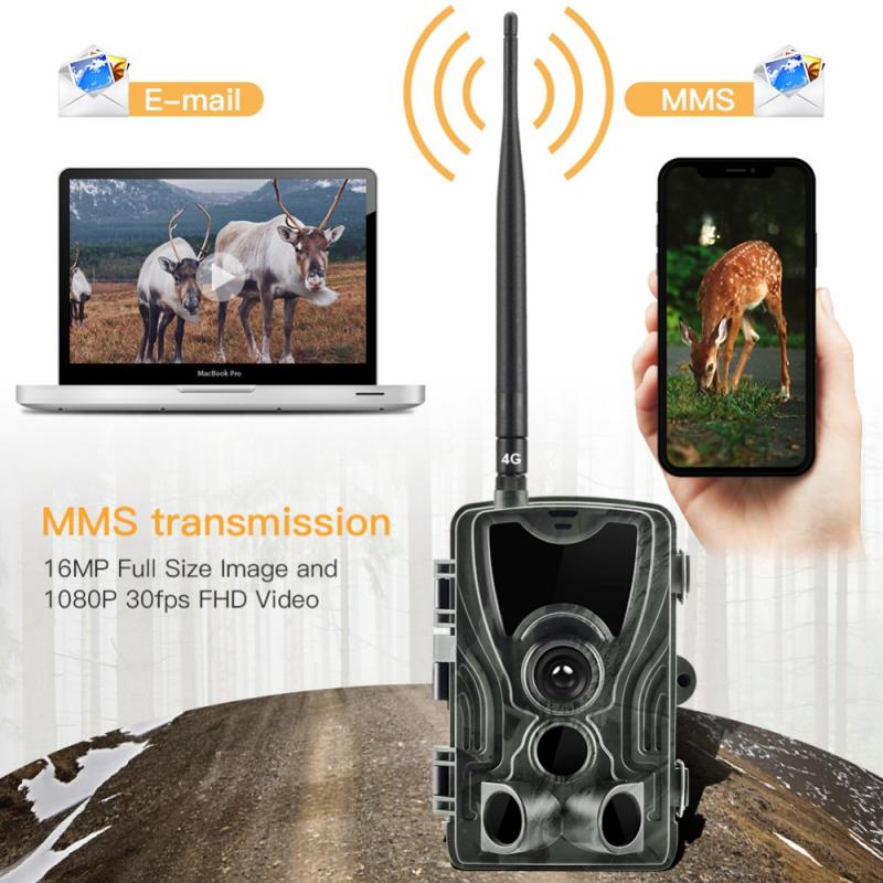 HC801LTE 4G Trail Camera MMS SMS Email Hunting Camera 16MP 1080P 940nm IR LED Night Vision Wild Camera 0.3s Trigger Photo Traps